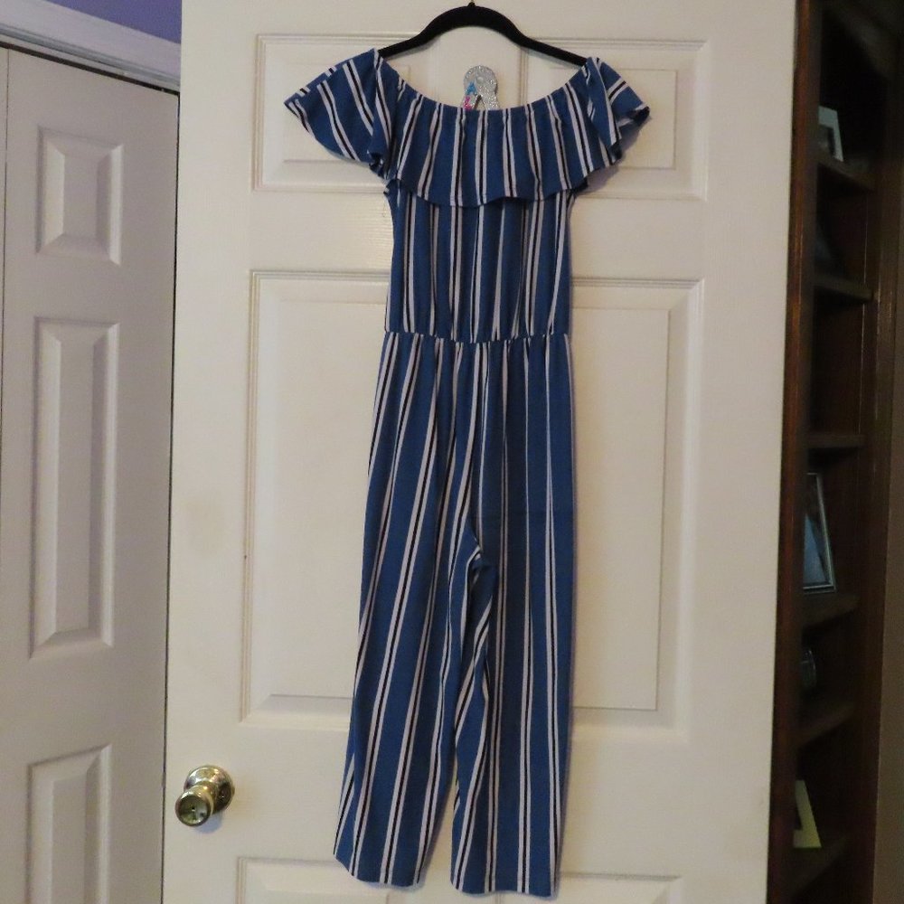 bule, wright and black romper